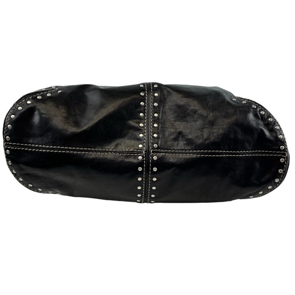 MICHAEL Michael Kors Large Astor Hobo Soft Leather in Black Silver Studs Rivets - Picture 5 of 11